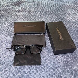 Chrome Hearts Black Rectangular Glasses